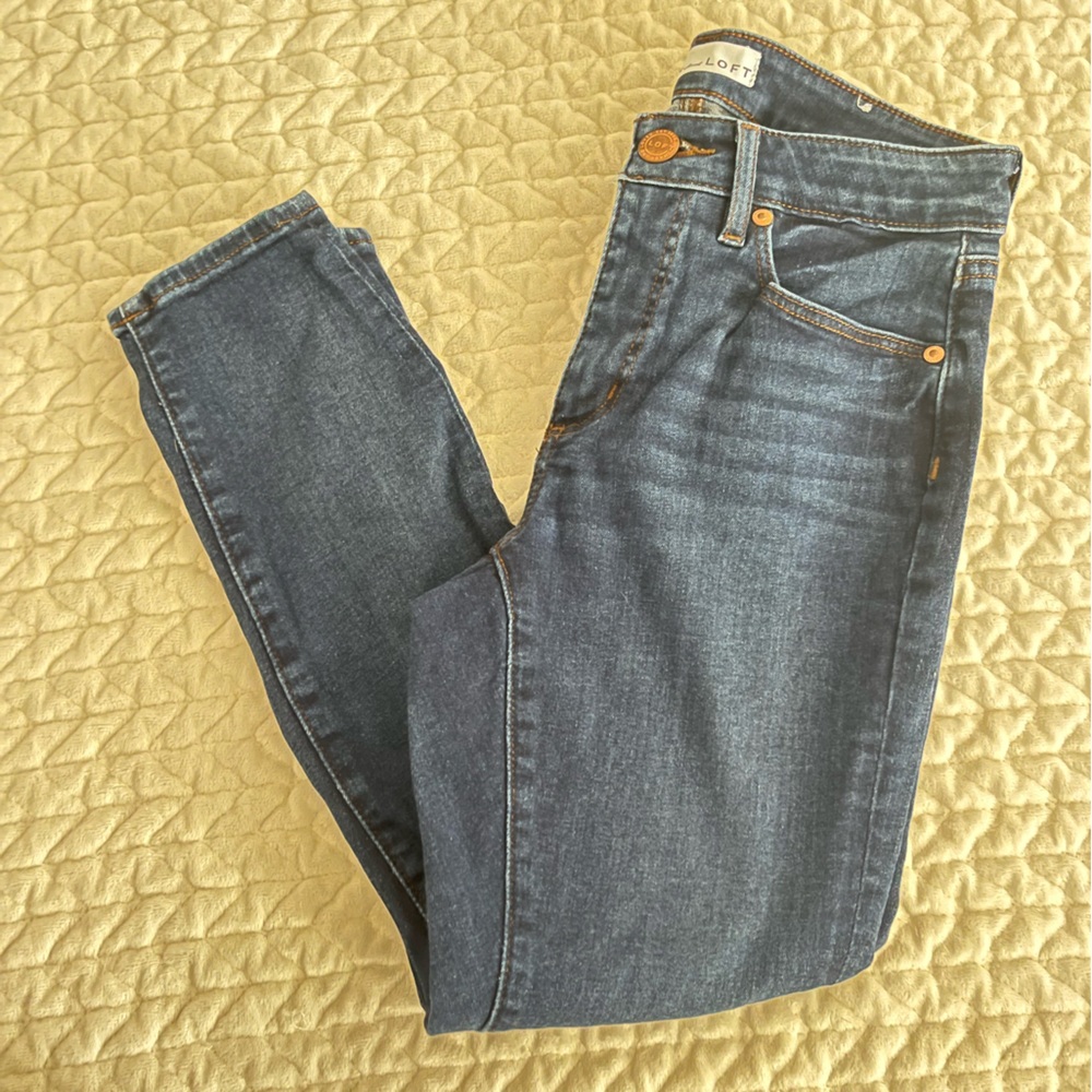 LOFT Men's Dark Blue Straight Jeans